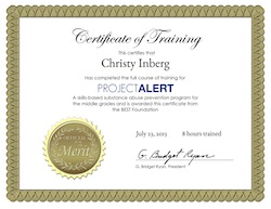 Certificate of Training